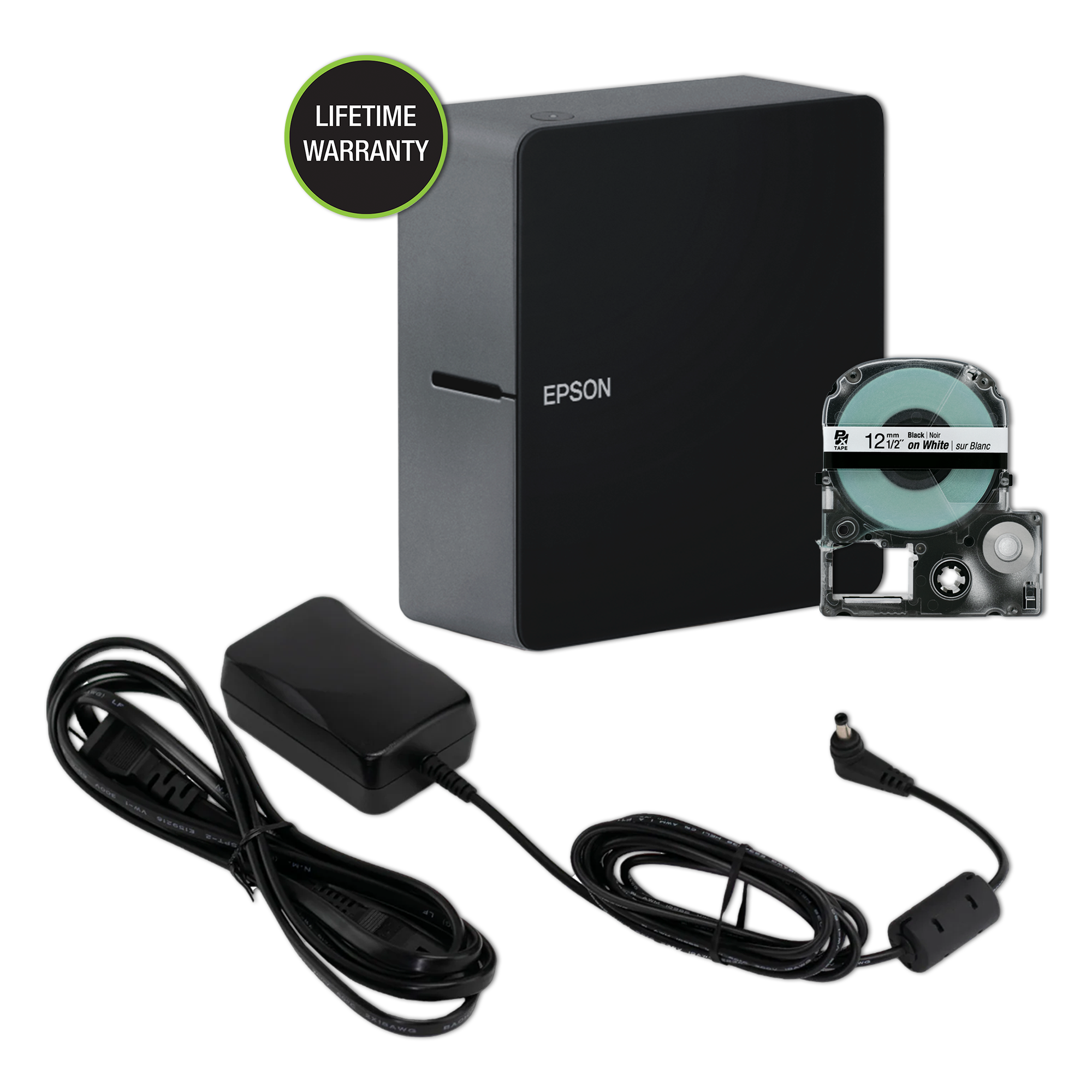 Epson LW-C610PX-BLK Printer with Adapter