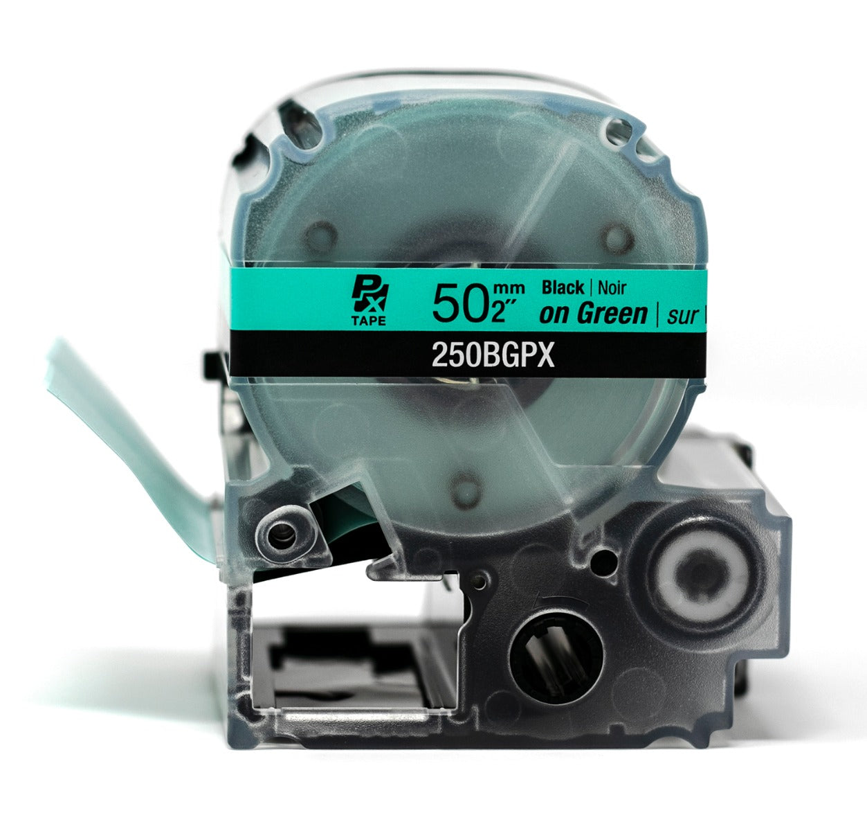 Epson LabelWorks PX 50mm (2") Black on Green Tape - 250BGPX