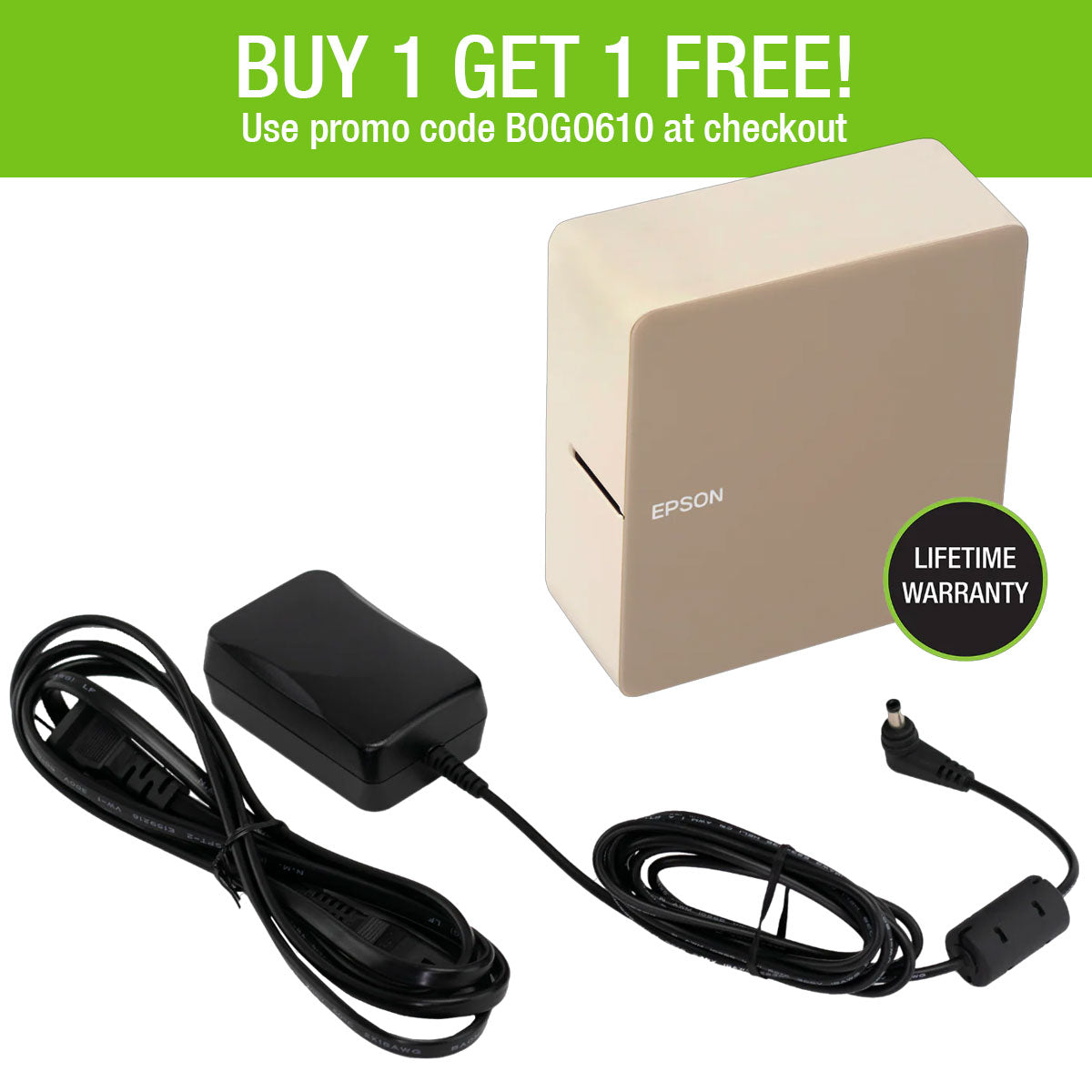 Epson LW-C610PX Printer with Adapter