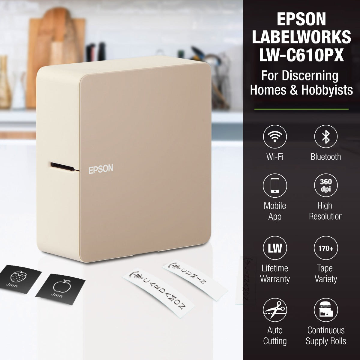 Epson LabelWorks LW-C610PX Home & Hobby Printer