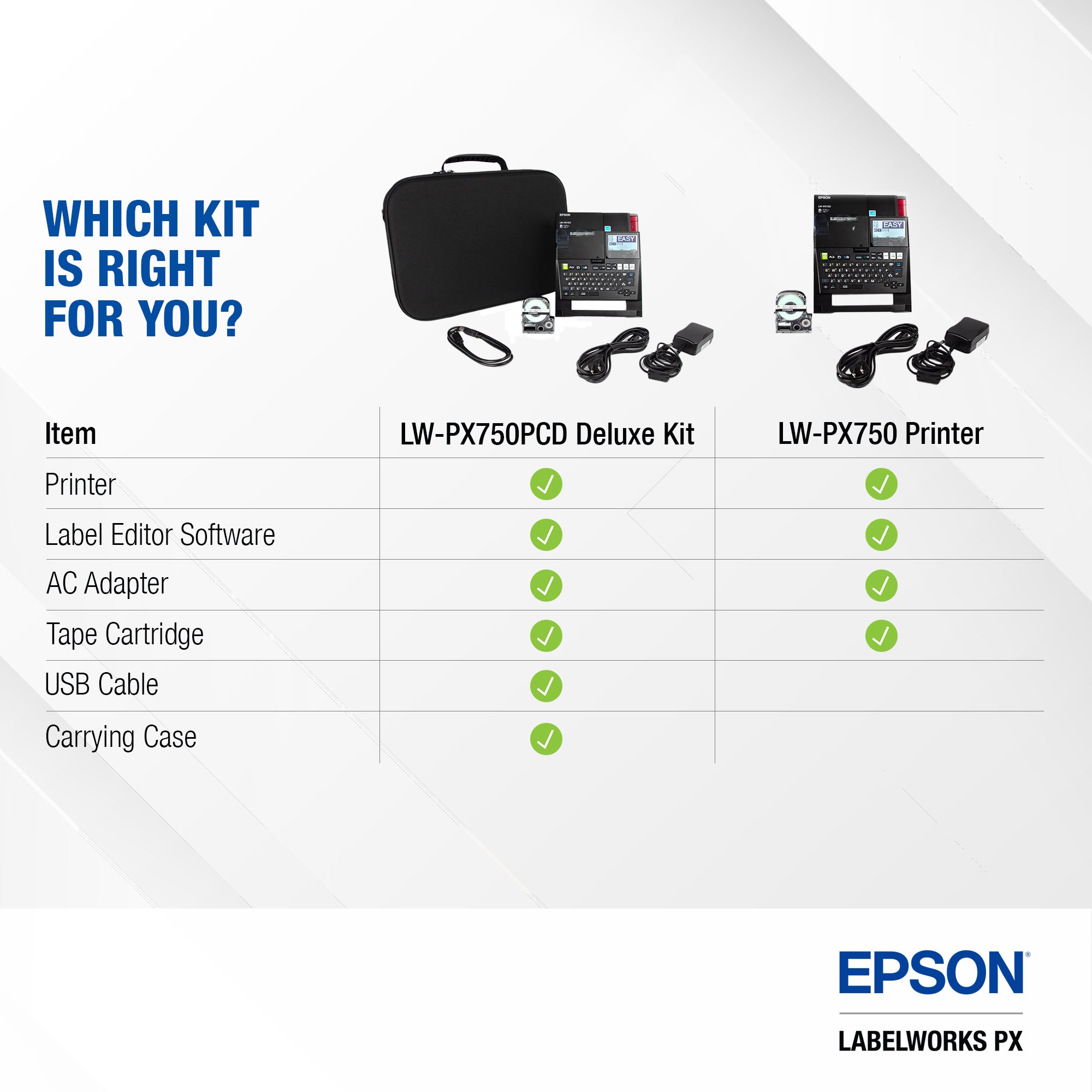Epson LW-PX750 Deluxe Printer Kit