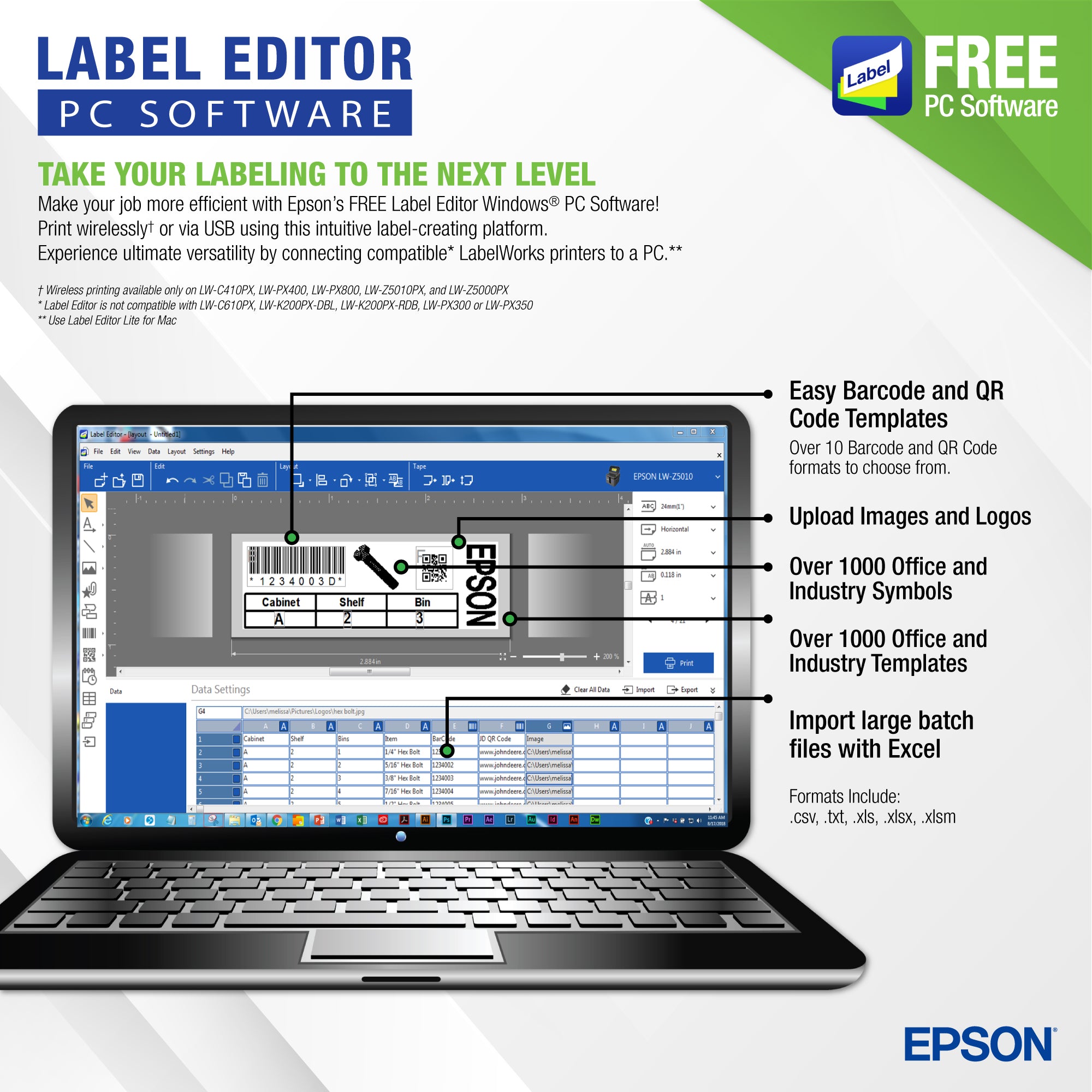 Epson LW-Z5010PX with Rewinder