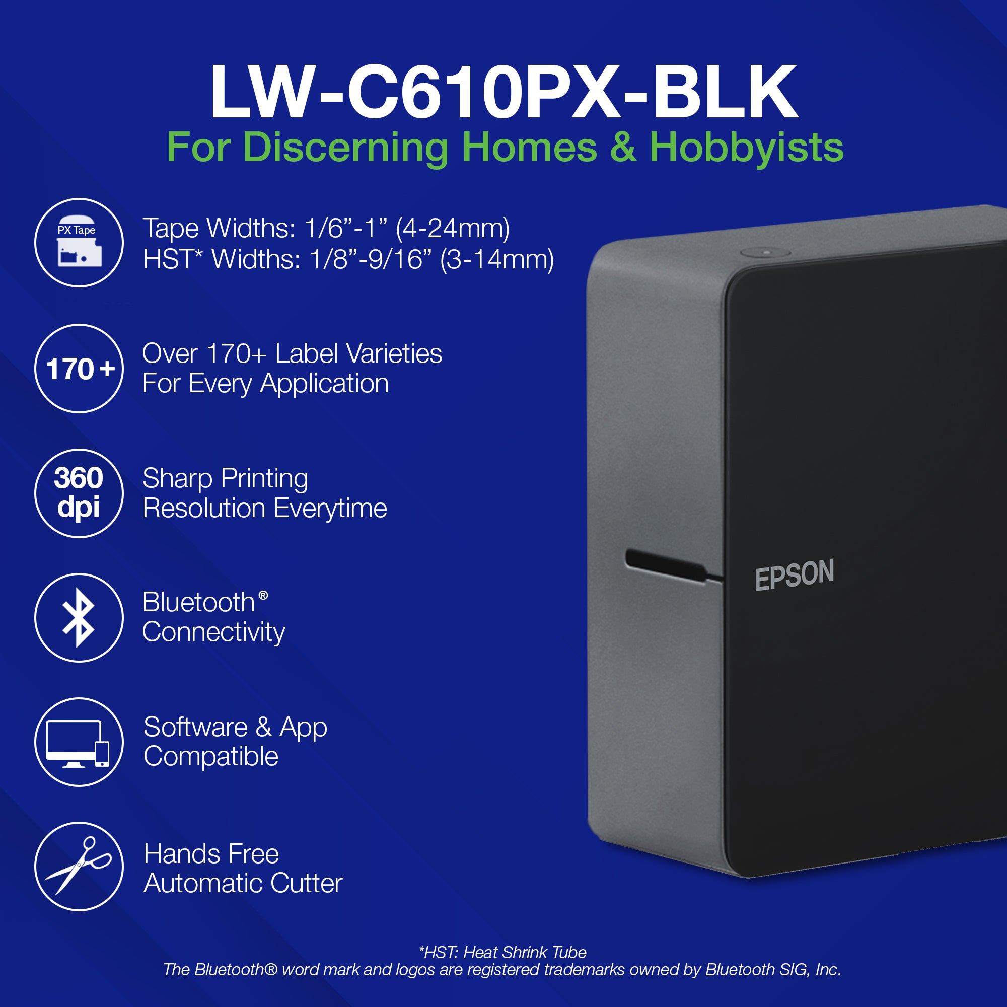 Epson LW-C610PX-BLK Printer – Epson LabelWorks