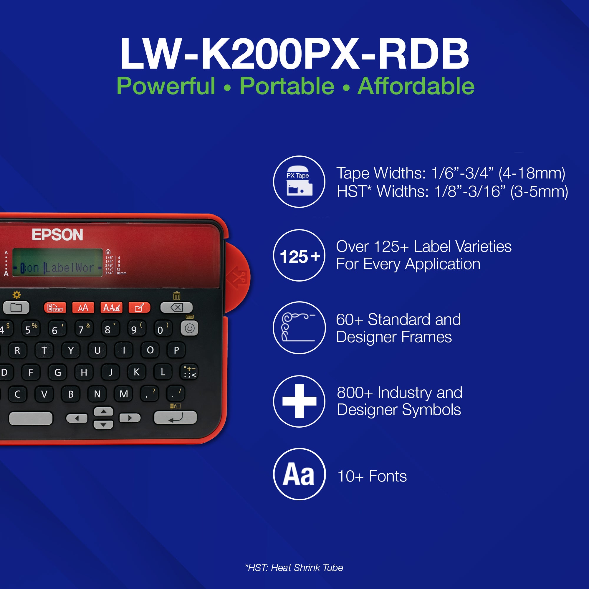 Epson LW-K200PX-RDB Printer