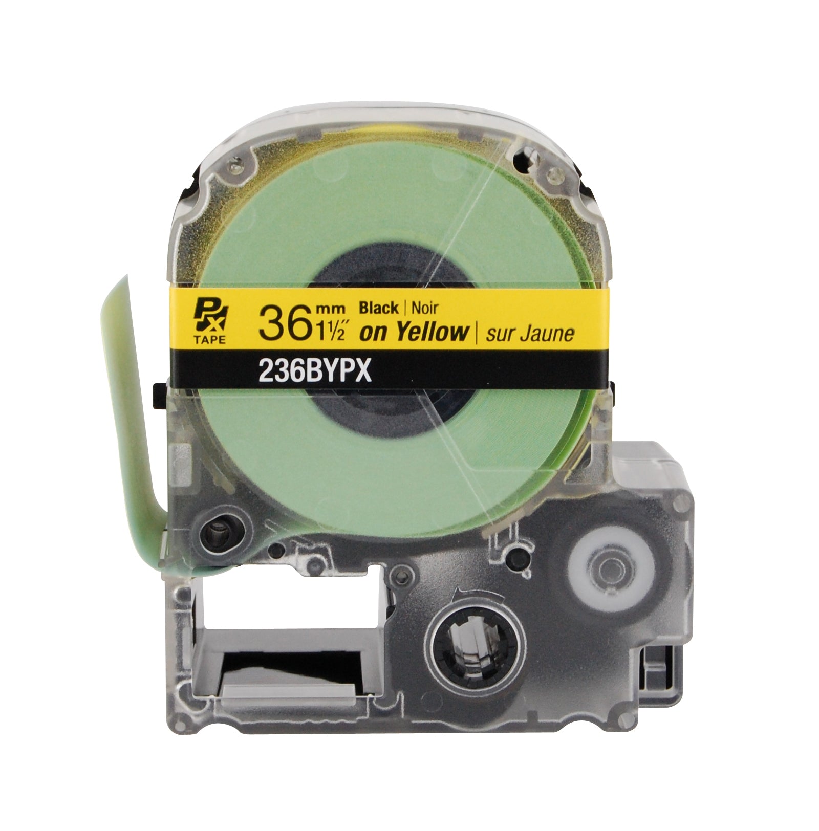 Epson LABELWORKS PX Standard 1½" (36mm) x 30 ft Black on Yellow Tape - 236BYPX