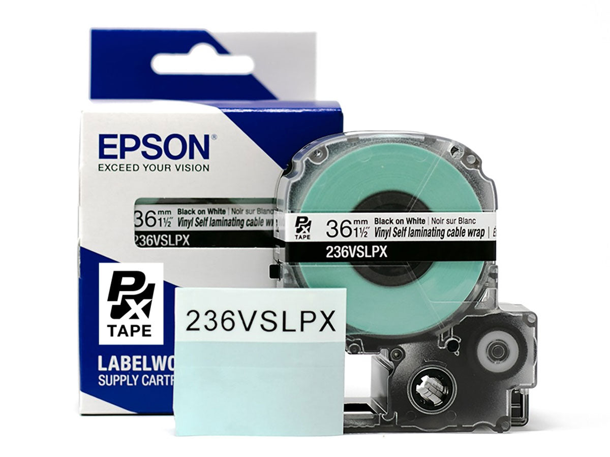 Epson LABELWORKS PX Vinyl Self Lamination Overwrap 1 1/2" x 26.2 ft  Tape - 236VSLPX