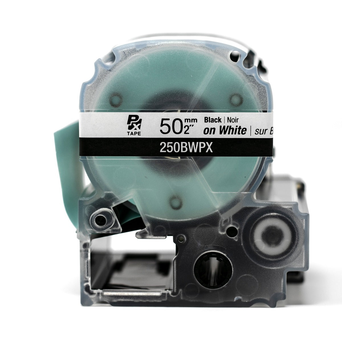 Epson LabelWorks PX 50mm (2") Black on White Tape - 250BWPX