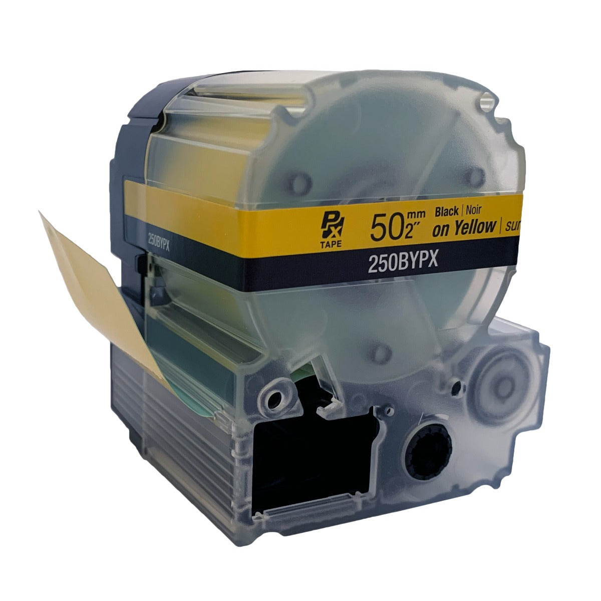 Epson LabelWorks PX 50mm (2") Black on Yellow Tape - 250BYPX