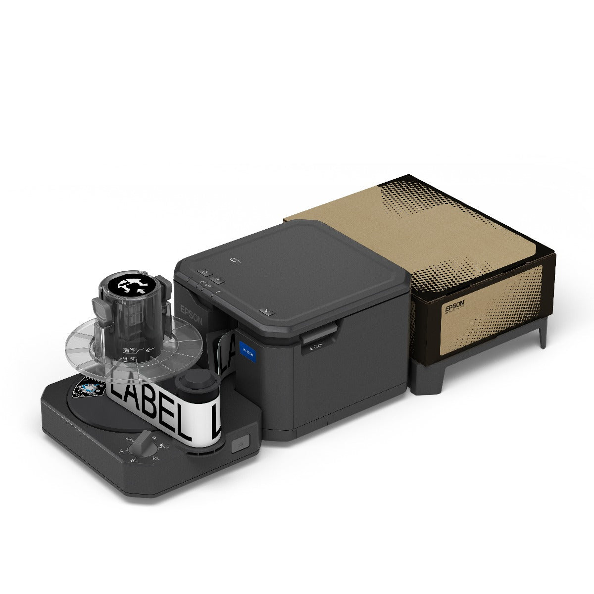 Epson RW001 LW-Z Rewinder with LW-Z5000PX Label Printer
