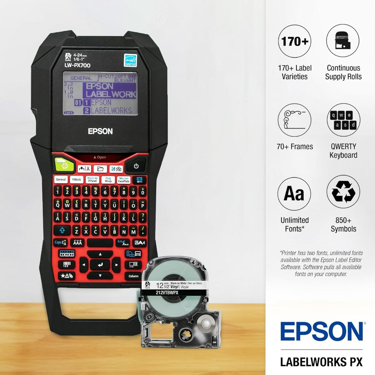 Epson LabelWorks LW-PX700 Industrial Label Printer