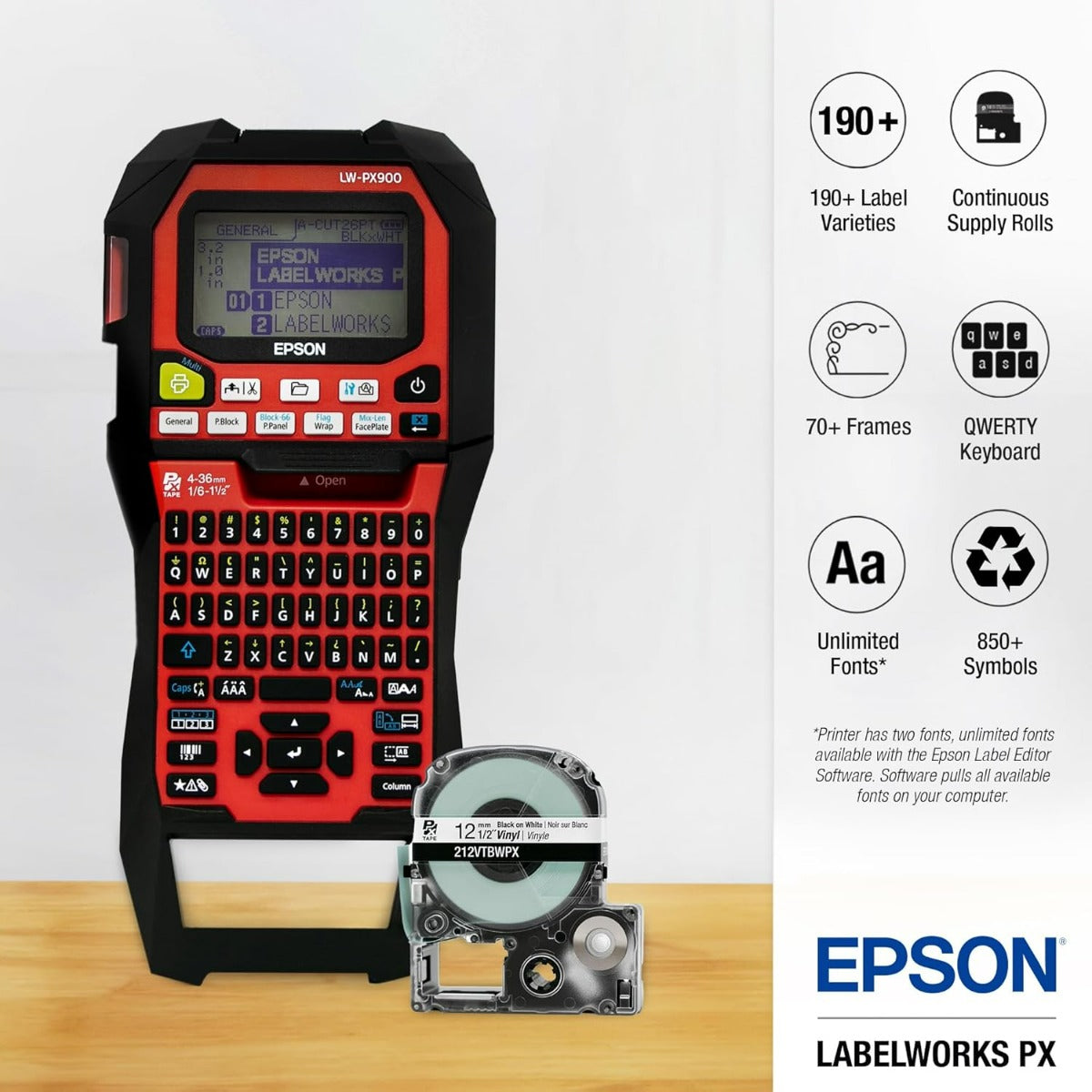Epson LabelWorks LW-PX900 Industrial Label Printer