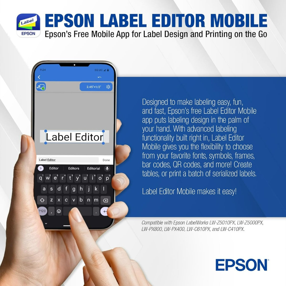 Label Editor Mobile - Epson's FREE Mobile App for Labels