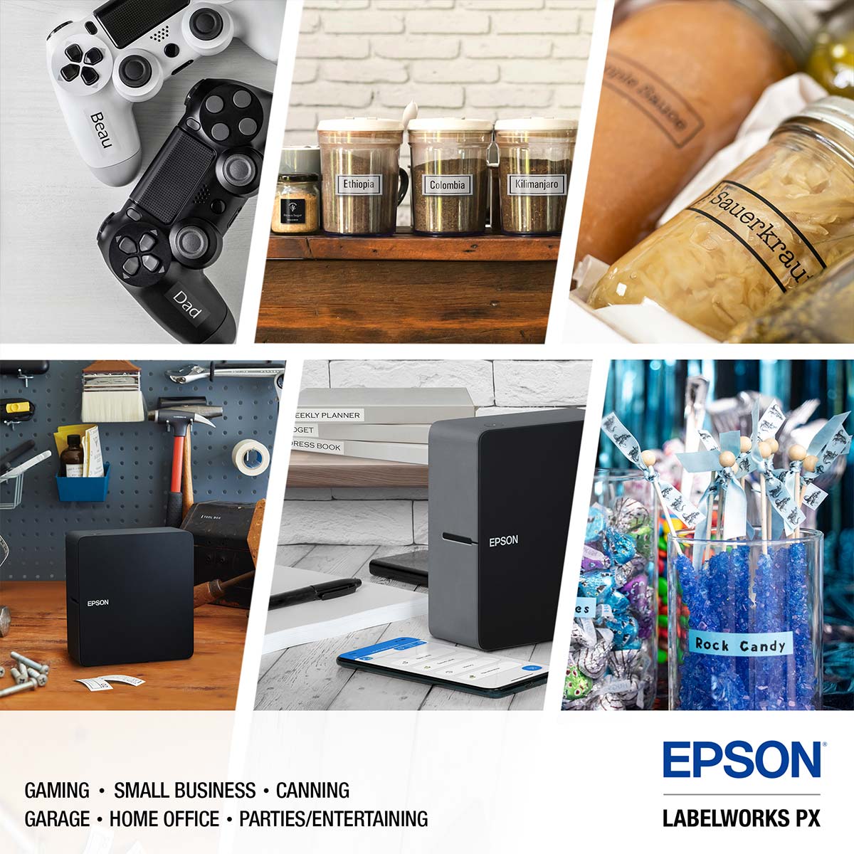 Epson LabelWorks LW-C610-BLK Label Printer - Popular Uses