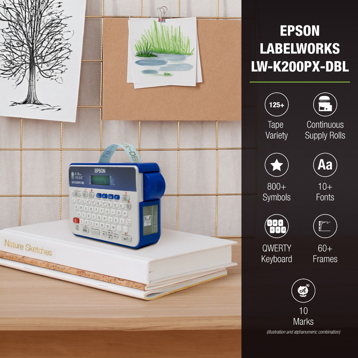 Epson LabelWorks LW-K200PX-DBL Home & Hobby Label Printer