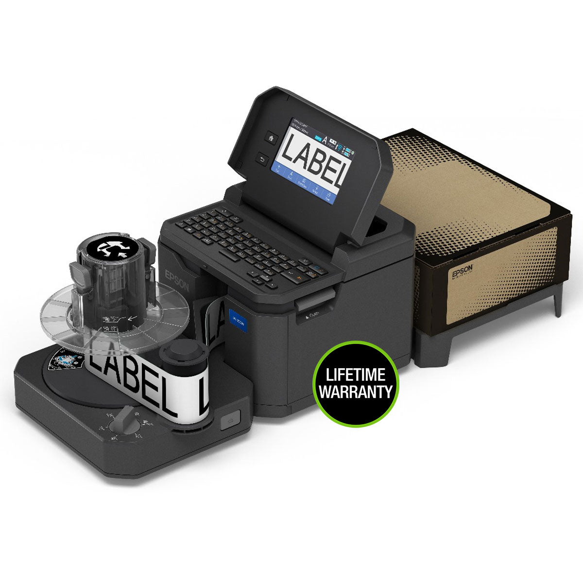 Rewinder with LW-Z5010PX Label Printer and Bulk Roll