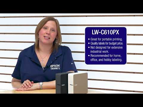 Epson LW-C610PX Label Printer with AC Adapter - Portable