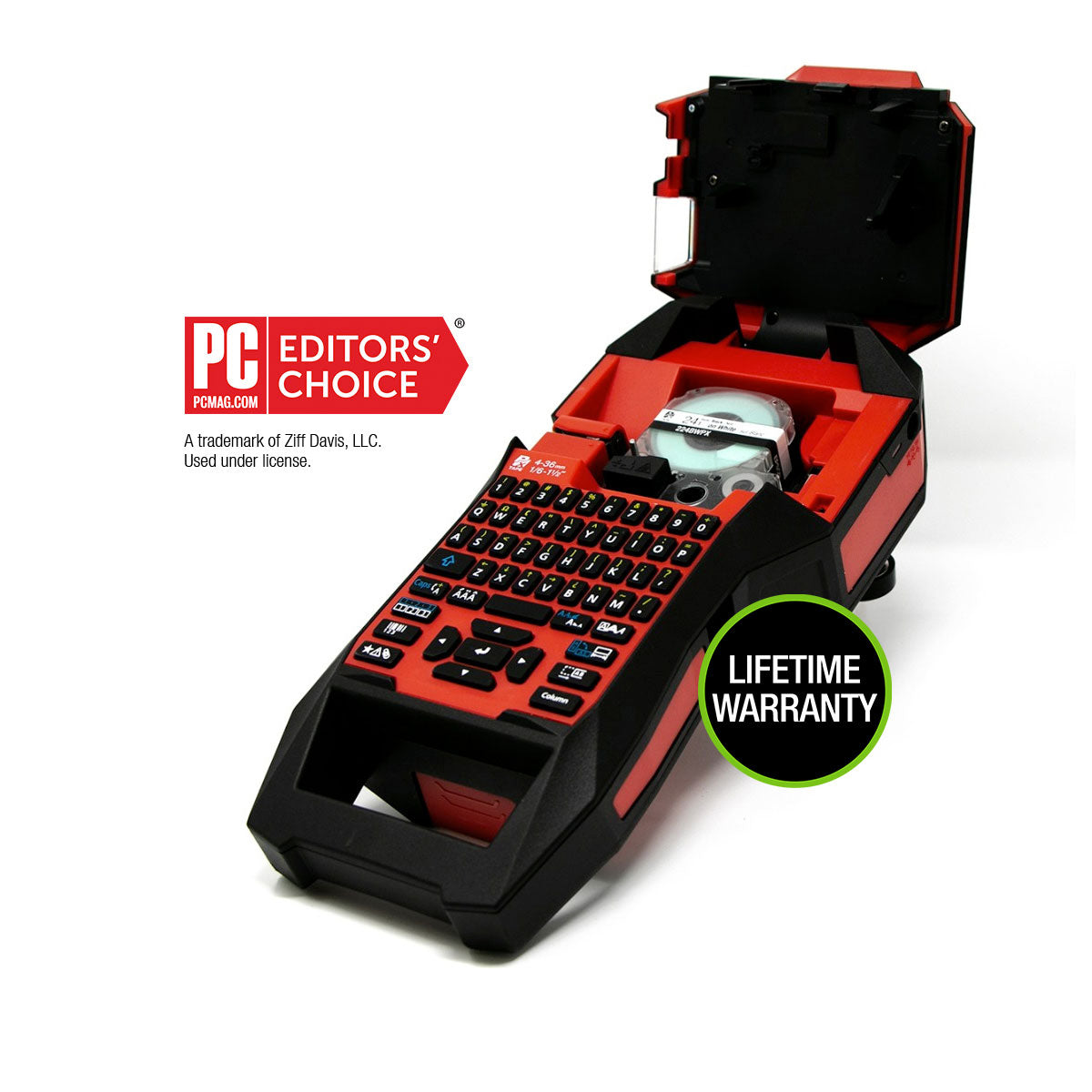 LW-PX900 Label Printer Open with Cartridge
