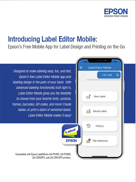 Label Editor Mobile Brochure