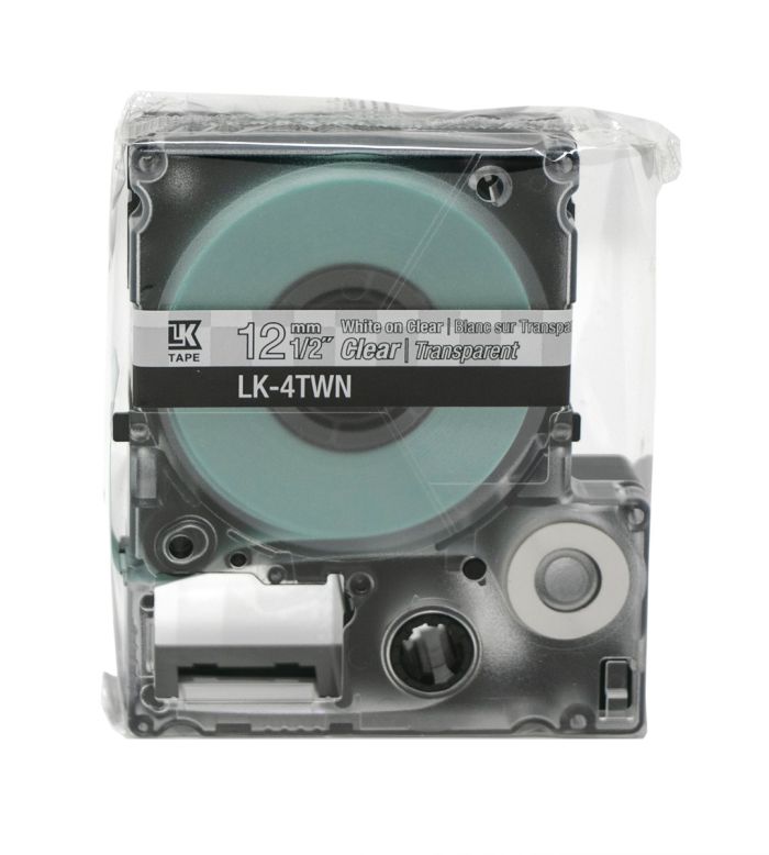 1/2" Epson LabelWorks LC-4ZBU1 Label Tape Black/Green Glo-in-Dark 12MM 2 Pak 